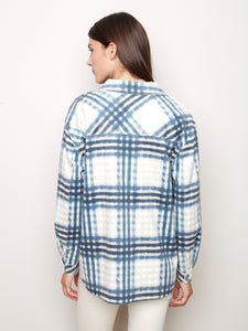 Charlie B - C6217 - Plaid Scuba Shirt Jacket