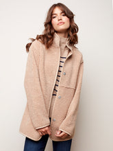 Load image into Gallery viewer, Charlie B - C6229 - Reversible Faux Suede/Sherpa Coat
