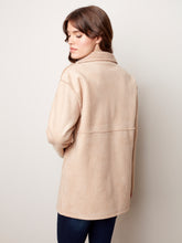 Load image into Gallery viewer, Charlie B - C6229 - Reversible Faux Suede/Sherpa Coat
