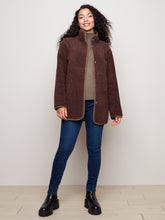 Load image into Gallery viewer, Charlie B - C6229 - Reversible Faux Suede/Sherpa Coat
