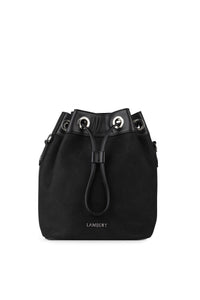 Lambert - Camilla Black Vegan Microsuede Bucket Bag