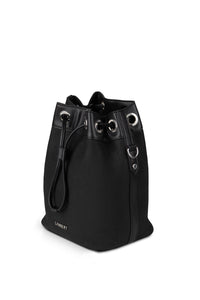 Lambert - Camilla Black Vegan Microsuede Bucket Bag