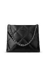 Load image into Gallery viewer, Lambert - Lola Black Quilted Vegan Leather Tote Bag
