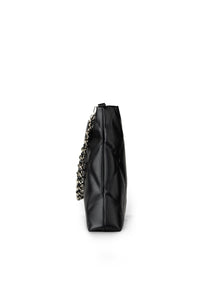 Lambert - Lola Black Quilted Vegan Leather Tote Bag