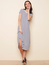 Load image into Gallery viewer, Charlie B - Striped Cotton Slub Maxi Dress - C3127-251
