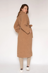 Latte Love - LW05KT500A - Long Sherpa Robe Coat
