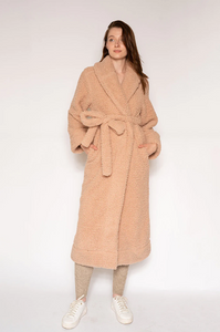 Latte Love - LW05KT500A - Long Sherpa Robe Coat