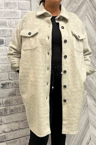 Parkhurst - 18417 - Solid Long Shirt Jacket "Shacket"