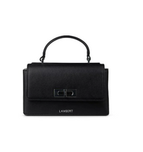 Load image into Gallery viewer, Lambert - Simone Black Vegan Leather Handbag

