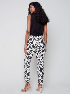 Charlie B - Printed Crinkle Jogger Pant - C5219Y