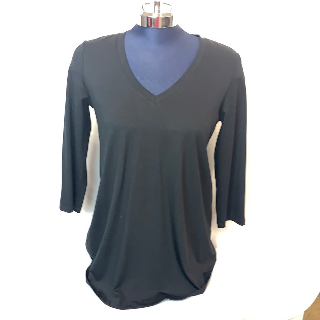 Pure - V-neck 3/4-sleeve Shirt - 210-4570