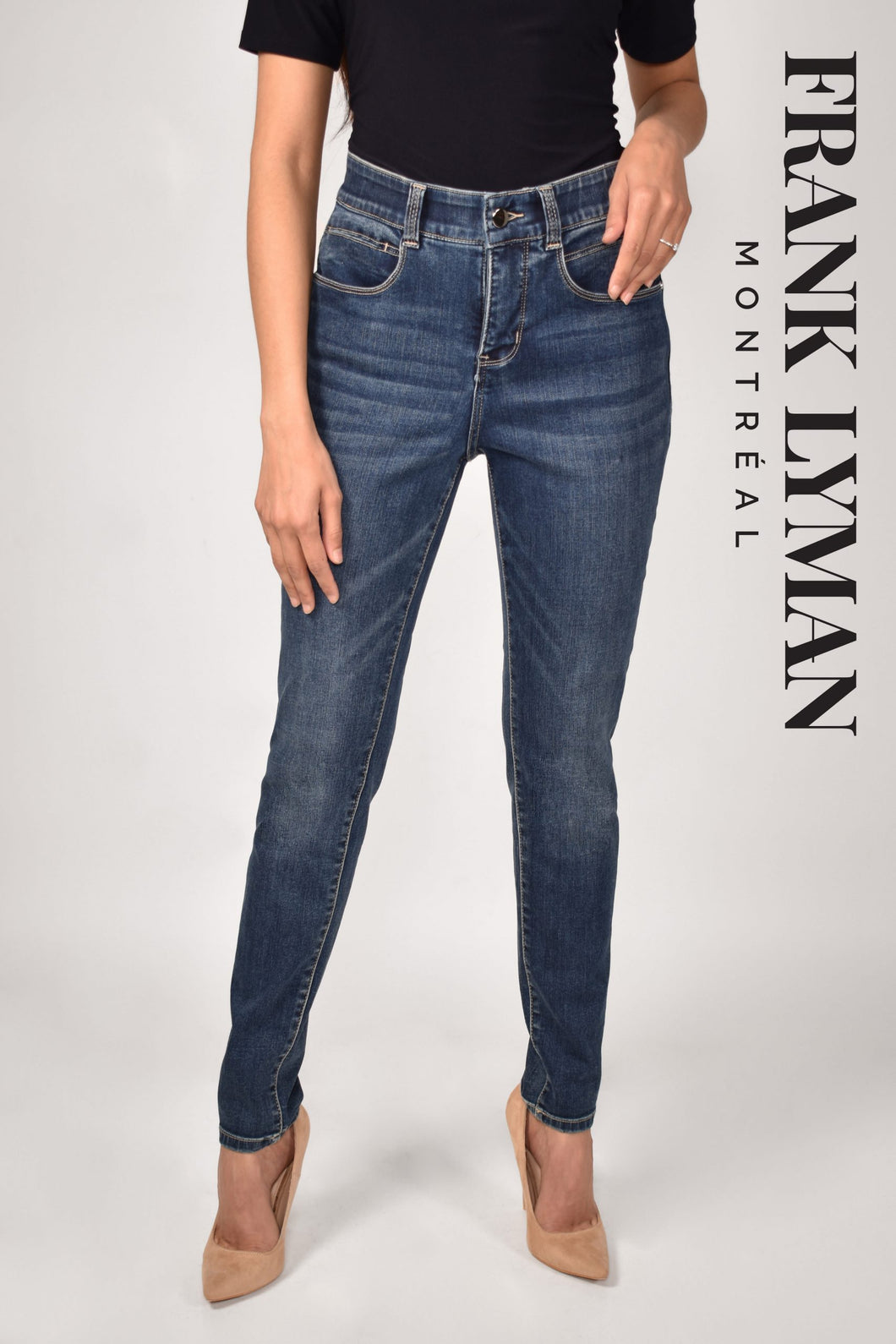 Frank Lyman Dark Blue Denim Pant 213126U
